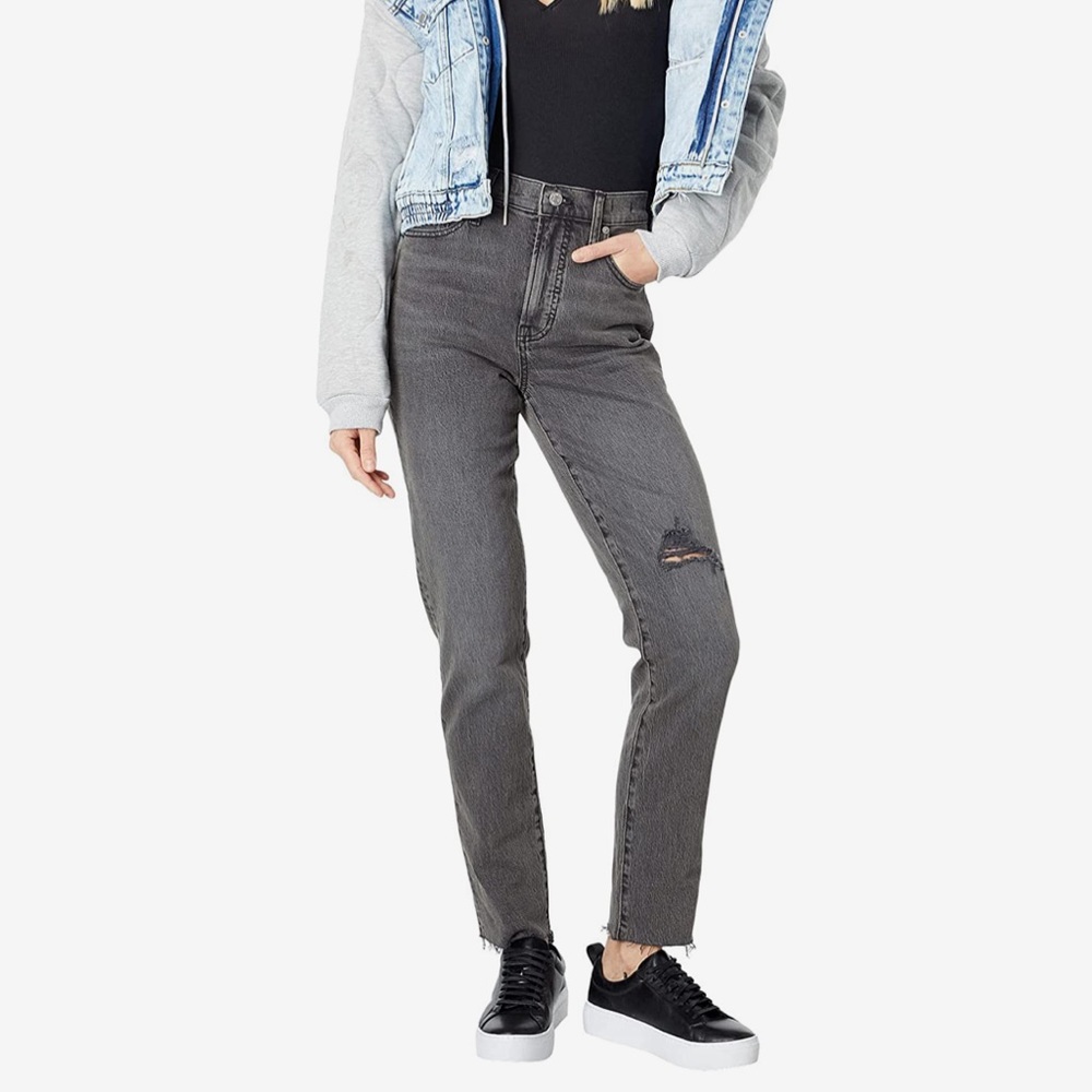 Madewell Gray Straight Leg Jeans